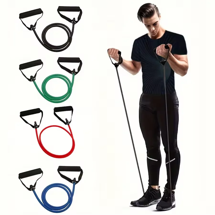 4-Level Resistance Bands with Handles for Home Workouts and Strength Training Perfect For Yoga Pilates Fitness Equipm Training
