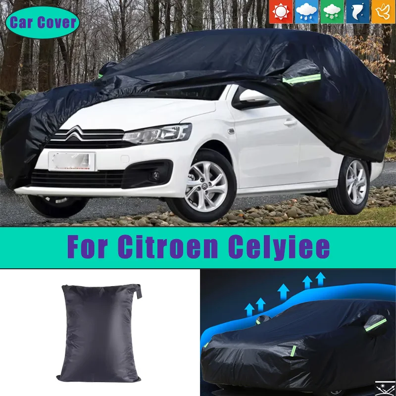 

For Citroen Celyiee Car Full Outer Covers Outdoor Waterproof Dustproof Sun Rain Snow Protection Exterior Car Accessories