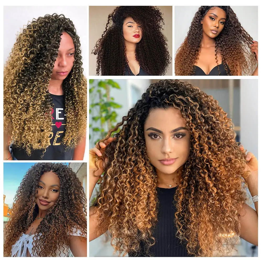 Synthetic Curly Hair Bundles Long Jerry Curly Extensions 9PCS 24''26''28'' Organic Fake Hair For Women Heat Resistant Fiber Wave image 6