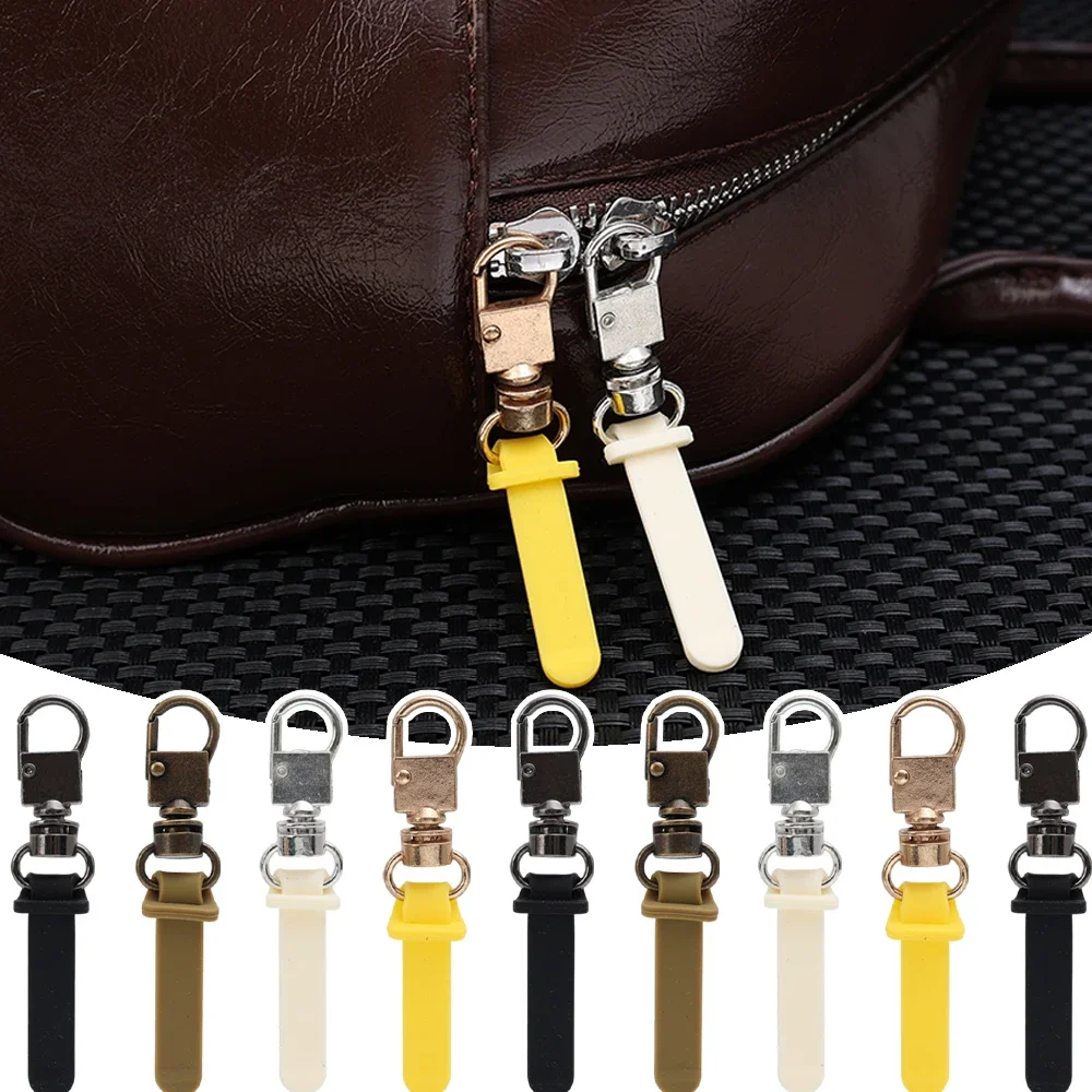 40pcs Detachable Zipper Puller Metal Zipper Head Repair Kits Universal Replacement for Luggage Purse Bags Clothes Zipper Slider