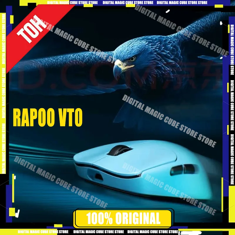 Новая мышь для киберспорта RAPOO VT0 Dual 8K, 2 режима PAW 3398, беспроводная мышь 2,4G, маленькие и средние игровые мыши для ПК, геймеров, подарки