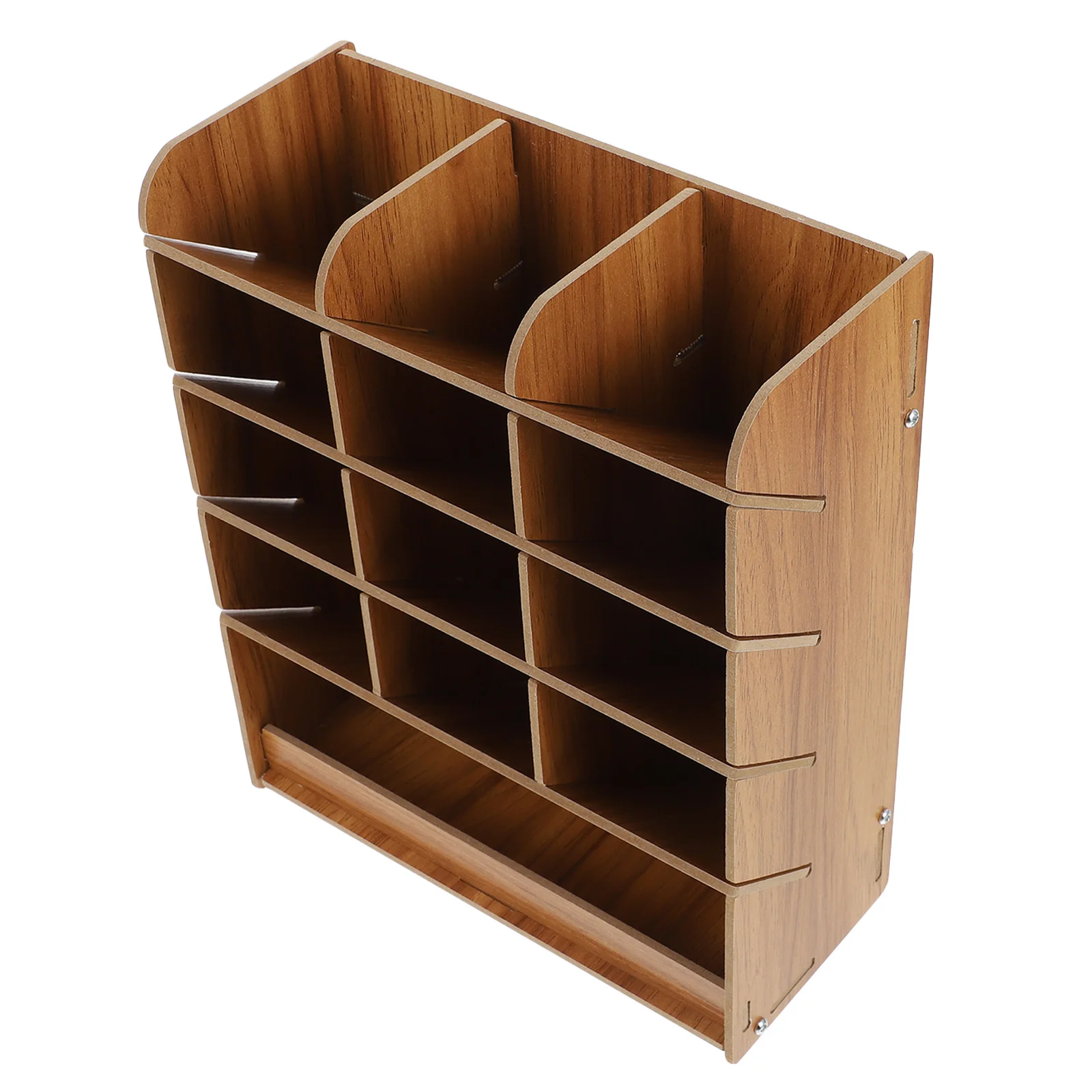 

Creative Wooden Multi-Grid Pen Box Diagonal Insert Desktop Pencil Case Office Storage Stationery Organizer Pencil Box