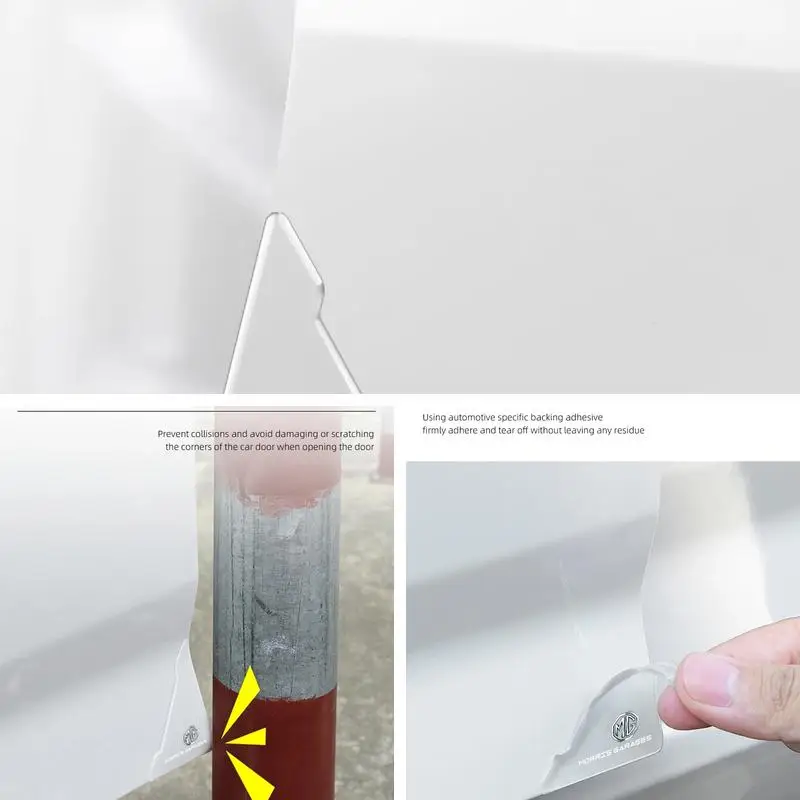 MG Car Door Corner Silicone Protective Sticker For MG ZS EV MG4 EV HS Cyberster GT, Anti-scratch Door Edge Guard Auto Exterior A