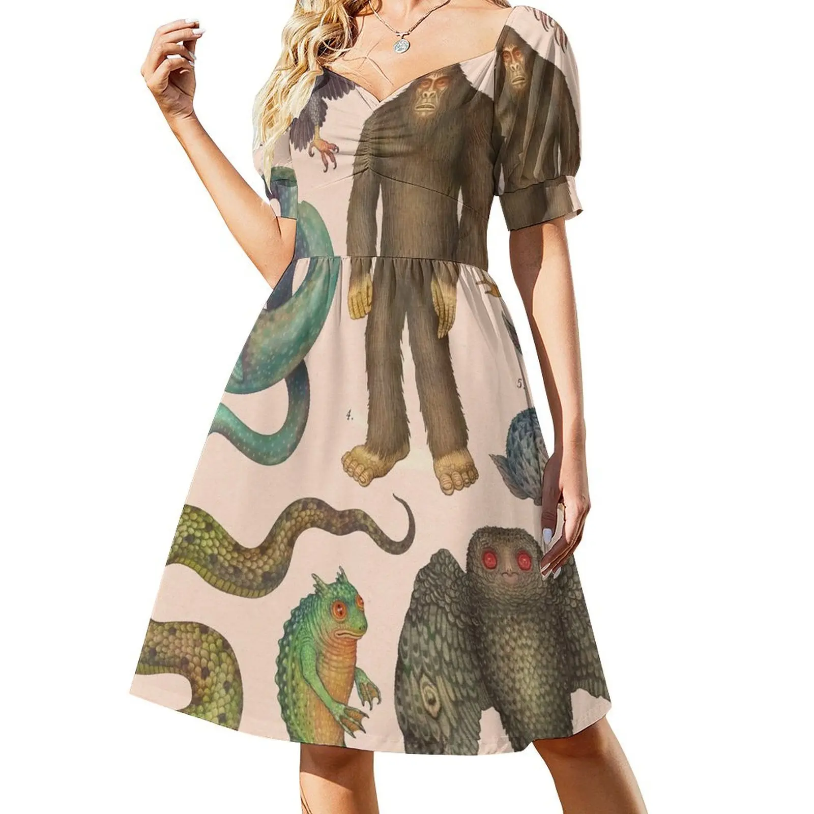 

Cryptids of the Americas, Cryptozoology species Short Sleeved Dress festival outfit women Dress for girls Dress