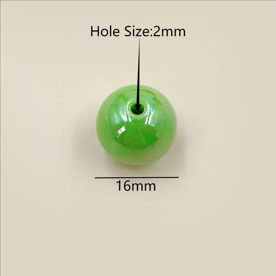 10pcs 16mm AB Magic Color Big Round Beads Bracelet Necklace Jewelry Accessories Beaded Materials