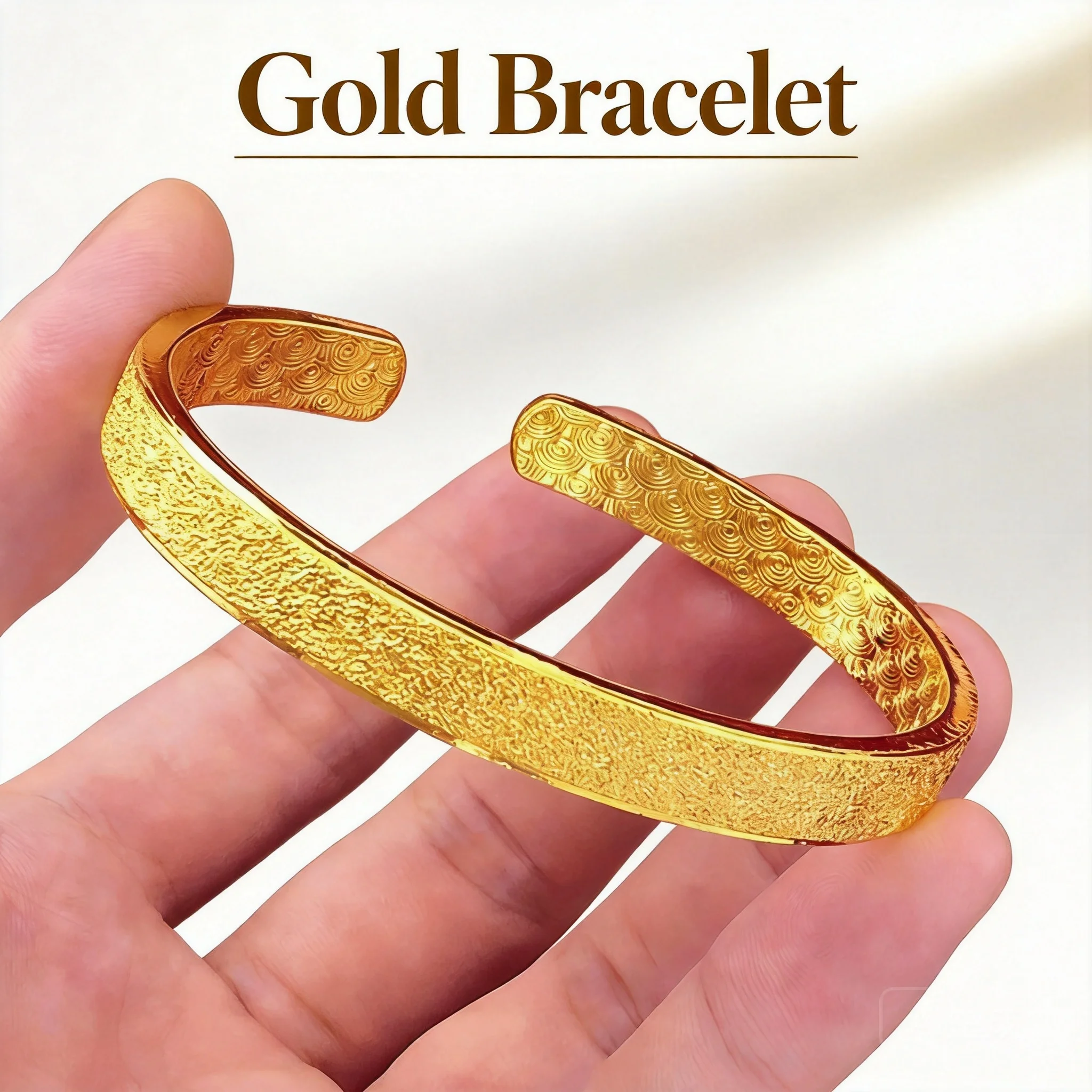 

2026 Women's Open Cuff Bangle For Wedding Party Daily Wear Gift Brass Gold Plated Thick Frosted Starry Textured Fine Fashion Lad