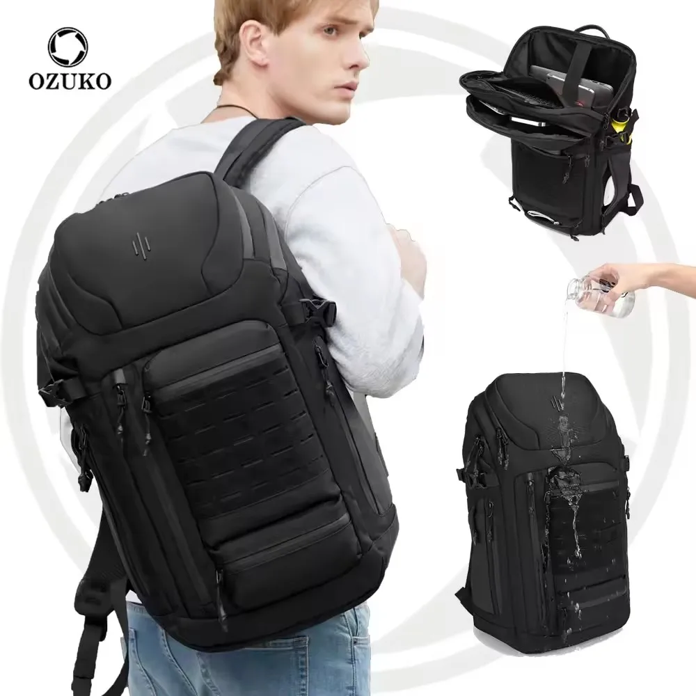 

Ozuko Outdoor Travel Laptop Backpack Large Capacity College Backpack Business Commute Bag Fit 17 Inch Laptops For Men