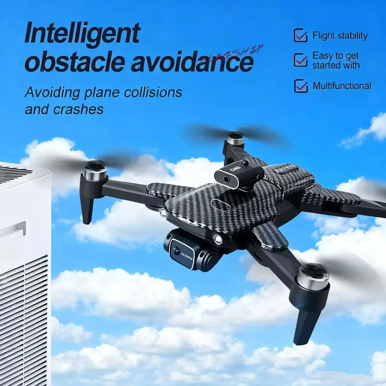 Drone quadricóptero K611MAX: câmera dupla, prevenção de obstáculos a laser – presente ideal de aniversário e feriado