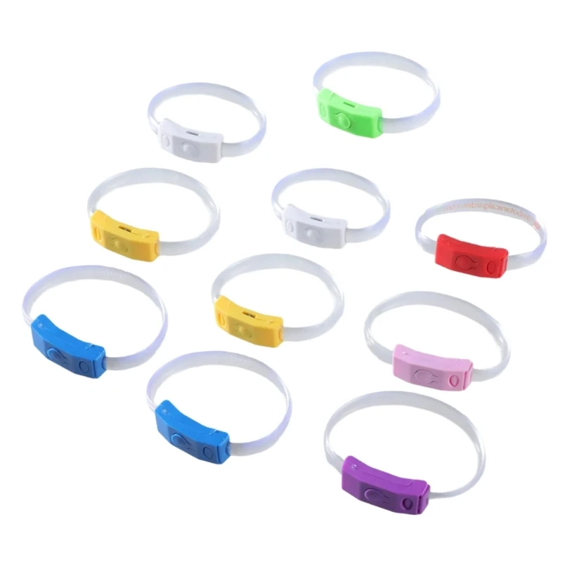 2025 New Pack of 10 Bright LED Bracelets Decorations For Music Festivals And Night Runs