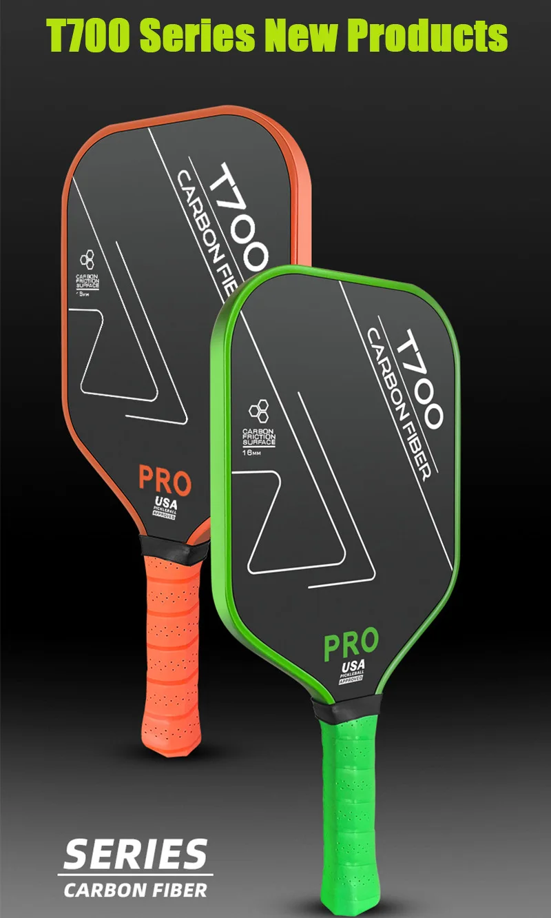 USAPA-zugelassenes NEUES T700 Pickleball-Paddel aus Kohlefaser, PickleBall-Paddel, leicht, mattierte Oberfläche, professionelles Spielzubehör – Detail 1