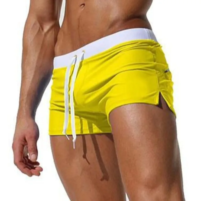 Mens Trunks Boxer Swimming Fashion Back Pocket Design Beach Pants Breathable Beach Shorts for Men