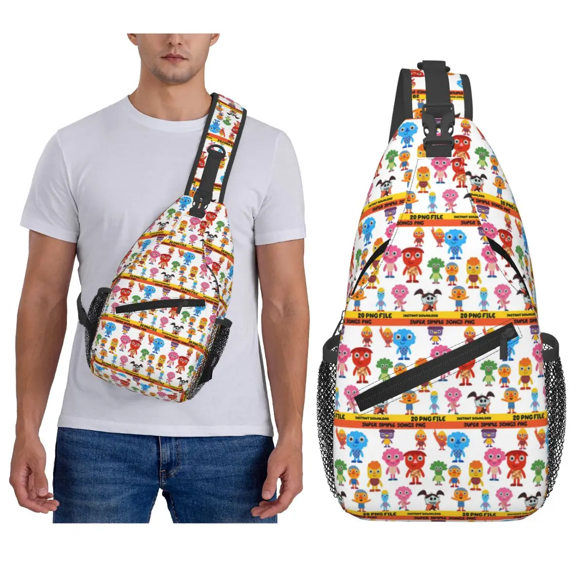 

Instant Download Super Simple Songs Png Chest Bag Men Sling Crossbody Backpack Chest Bag Traveling Hiking Daypack Shoulder Bag