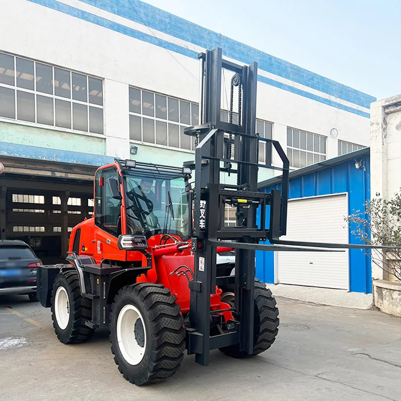 Customize Multifunctional CE EPA 3-10 Tonne 4X4 Farm Off Road Forklift Trucks All Rough Terrain Diesel Forklift