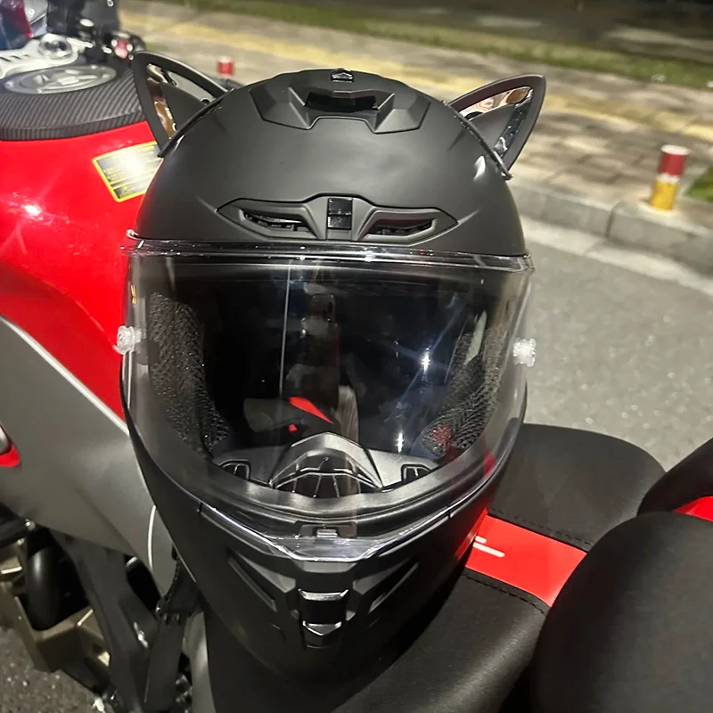 2pcs Motorcycle Helmet Cat Ears Tech-inspired Reflective Strips Decoration Devil's Horns Corner Motorcycle Helmet Accessoeris - view 6
