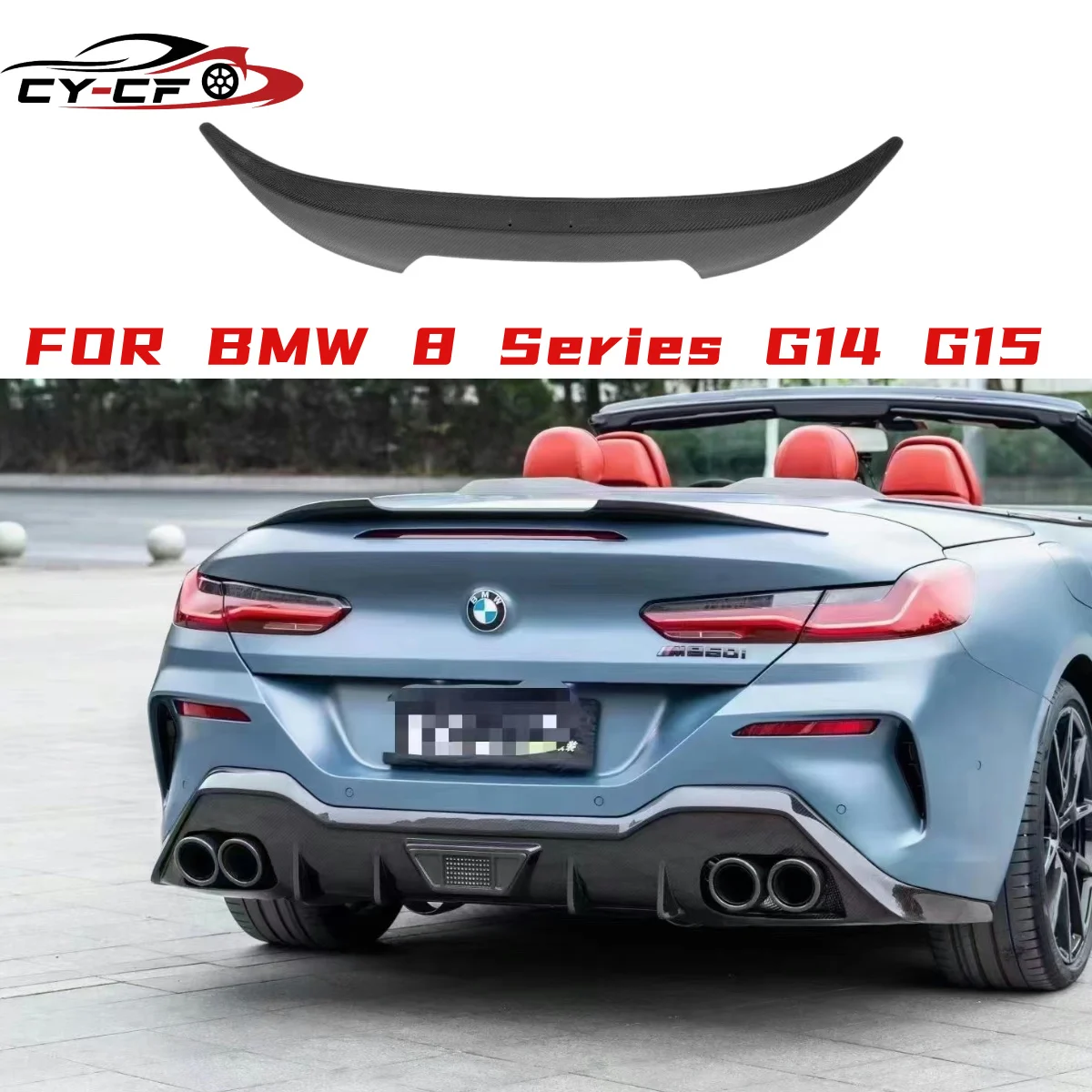 

Car Trunk Lip Wing Ducktail PSM Style Excellent Dry Carbon fiber Spoiler For BMW 8 Series G14 F91 M8 M840i M850i 2019+