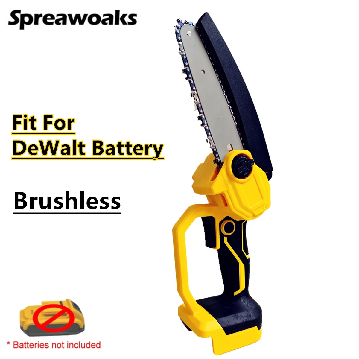Imagem -02 - Motosserra Elétrica Brushless para Dewalt e Makita 18v Bateria 20v Serra Elétrica sem Fio Carpintaria Poda de Jardim Ferramentas Elétricas