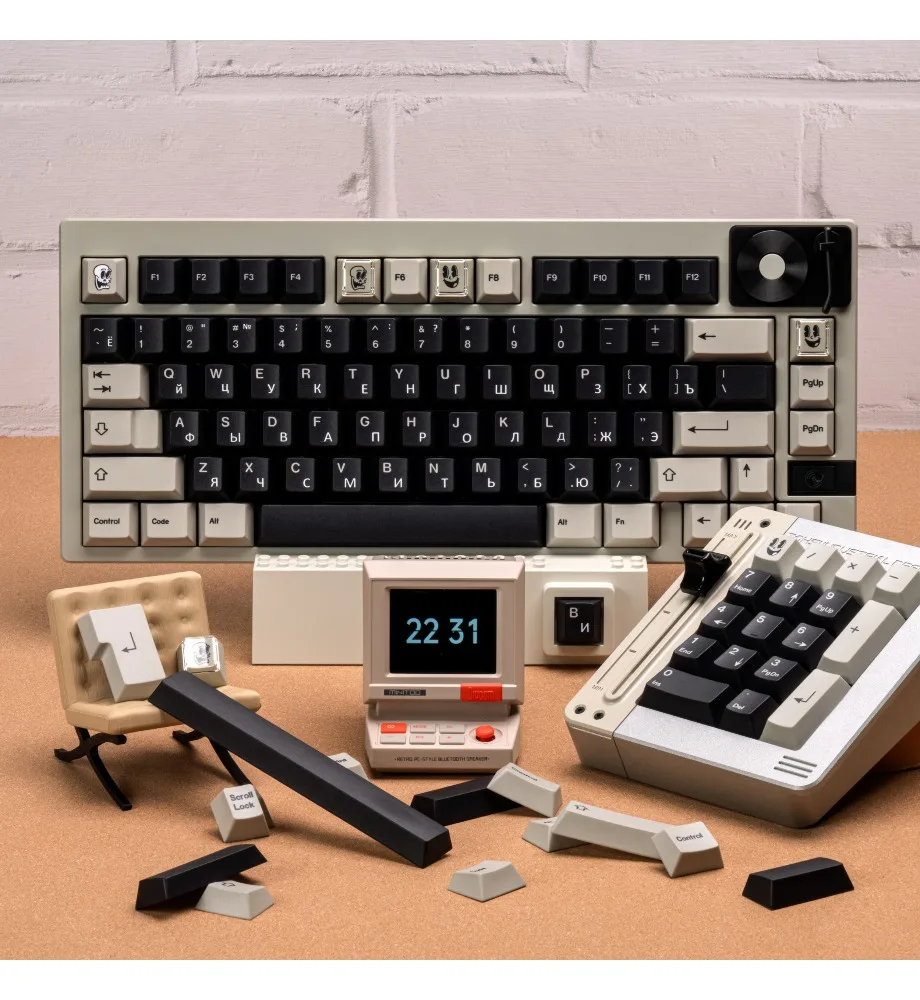Rubber keycaps DIY customized retro table and computer peripherals Original PBT sublimation keyboard replacement