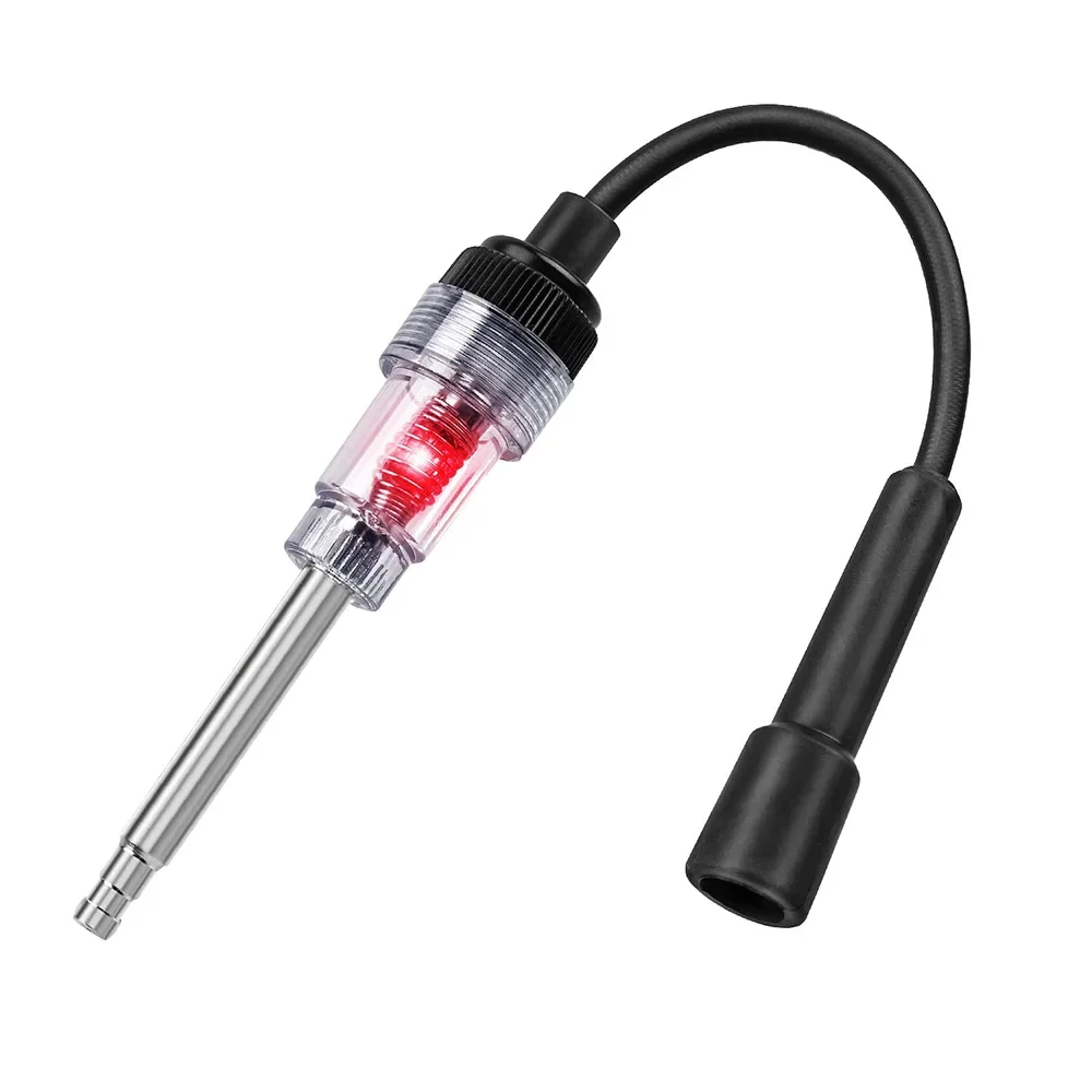 Universal Ignition Spark Tester Engine Diagnostic Tool In Line Checker with Metal Connectors for Car Truck Lawnmower Motorcycle