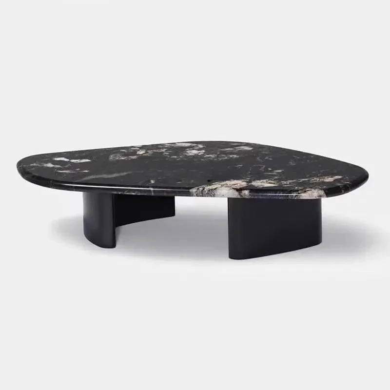 Imitation Luxury Stone Marble Living Room Light Luxury High-Grade Special-Shaped Tea Table Suspension Design Italian Minimalist