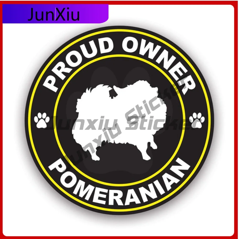 

Proud Owner Pomeranian Sun Resistant Fade Resistant Anime Style For Motorcycle Bumper Rear Windshield Easy Apply No Residue