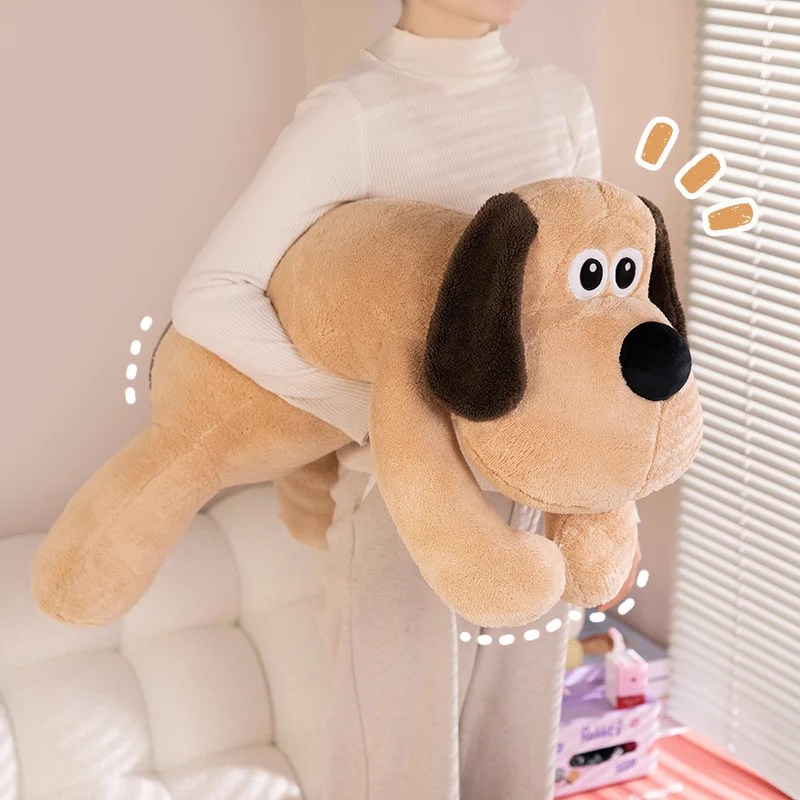 Almohada de peluche de perro largo y suave, juguetes de peluche, Animal de dibujos animados, cojín de sofá para cachorro de gran tamaño, regalo Kawaii de cumpleaños y San Valentín para niños