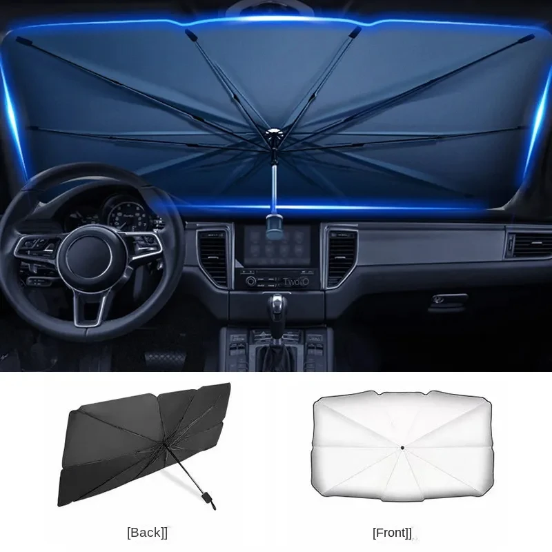 LEIBOO parasol samochodowy parasol samochodowy parasol przeciwsłoneczny parasol letnie słońce wnętrze ochrona przedniej szyby akcesoria Auto cieniowanie