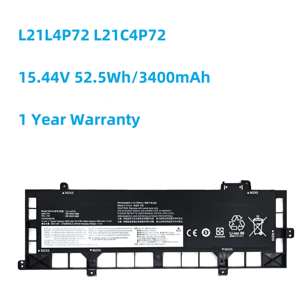 L21L4P72 L21C4P72 Battery For Lenovo ThinkPad P16s T16 Gen1 Gen 2 Series L21D4P73 L21M4P74 L21D4P72 L21M4P73 15.44V 3400mAh