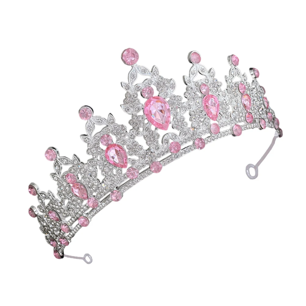 

Baroque Crown Sky-Blue Rhinestone Princess Tiara Wedding Birthday Quinceanera Headpiece Crystal Bridal Hair Accessories