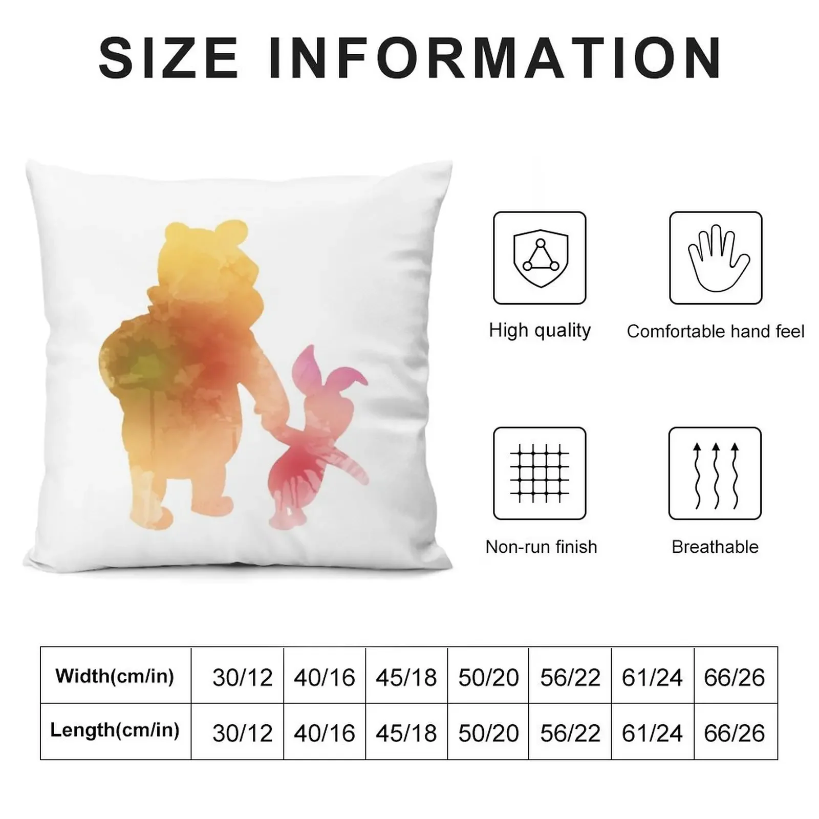 Bear and Pig Inspired Silhouette Throw Pillow Luxury Sofa Cushions christmas pillow case Sofa Cushion Cover pillow