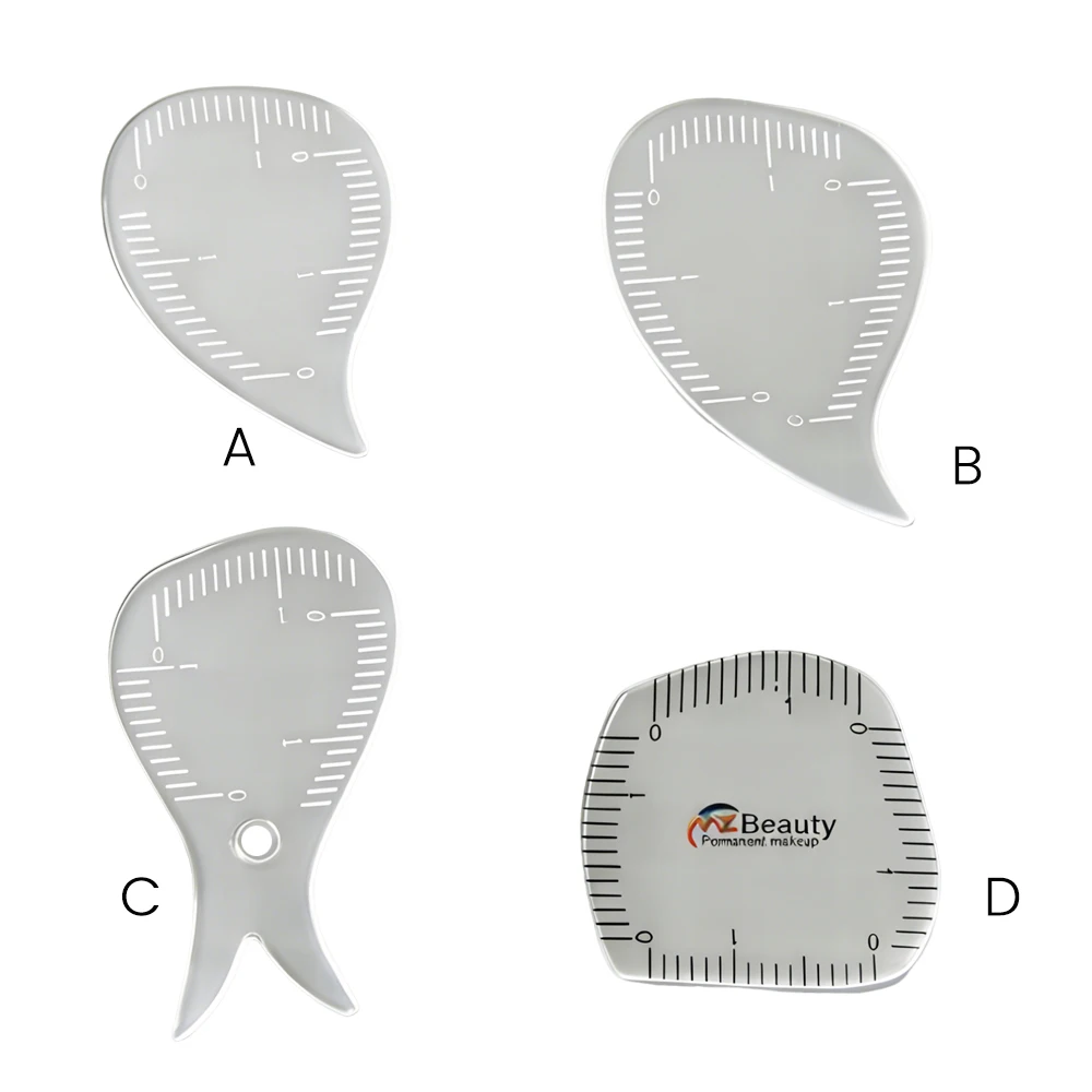Tear Drop Arch Brow Mapping Tool 1 Minute Brow Shaping Ruler Template Stencils Fast Drawing PMU Eyebrow Hairstroke Eyeliner