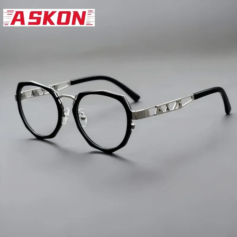 Fashion Top Quality Glasses Frame Women Round Artistic Myopia Eyeglasses Frames for Men Designer Handmade Reading Prescription