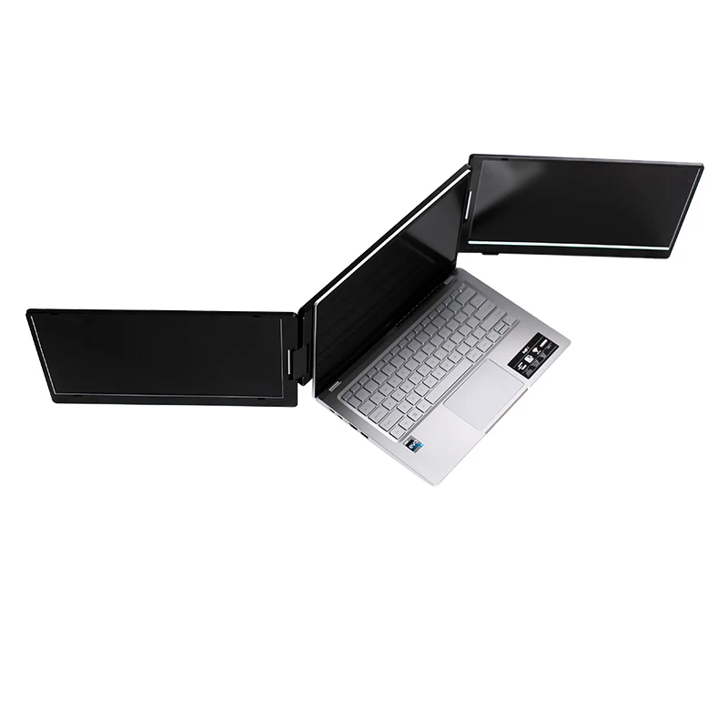 Laptops Foldable Design Portable 15.6 Inch IPS Panel Laptop Triple Screen Extension Monitor 2K Resolution Backlit TFT C Business