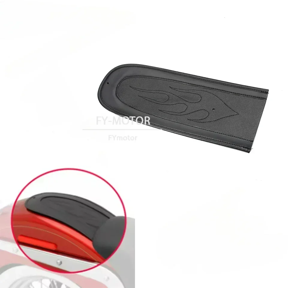 

Fit For Harley Dyna Wide Glide Fat Bob Low Rider 2006-2017 Motorcycle Rear Fender Bib Cover Pad Flame Stitch Leather