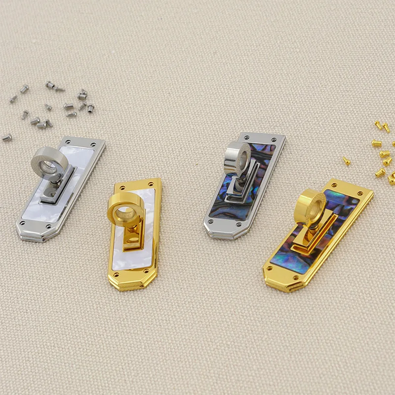 0501 High Quality Stainless Steel Shell Mother Screw Lock Handmade Leather Bag Dedicated Luxury Hardware Accessories