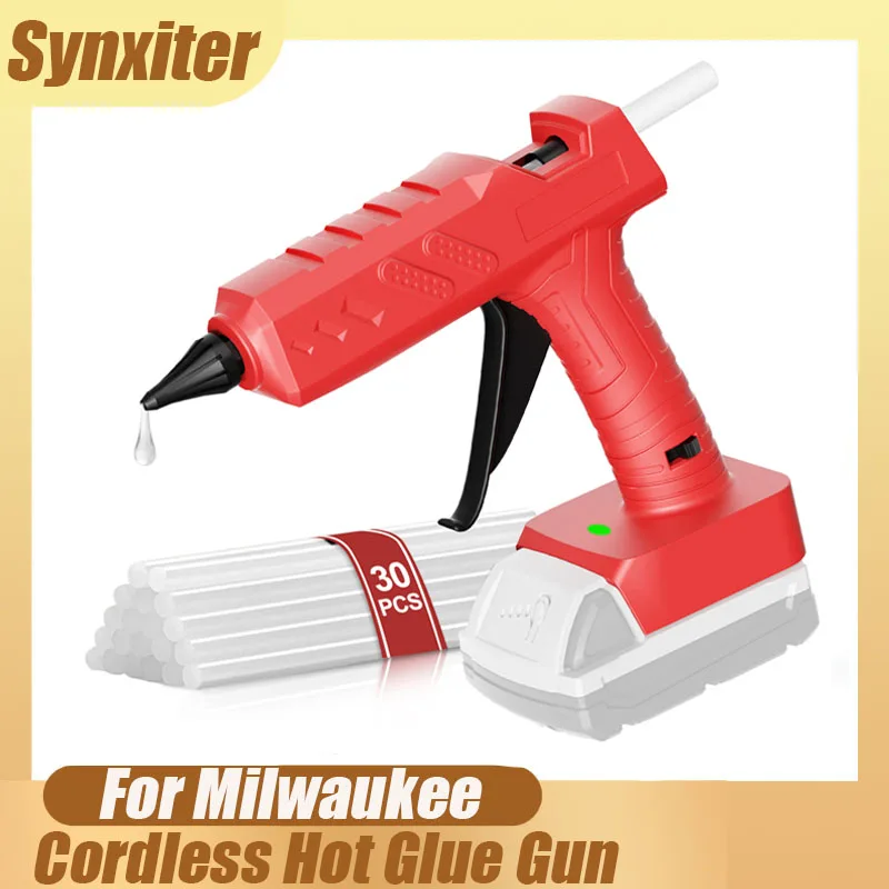 

Cordless Hot Melt Glue Gun With 10P Glue Sticks Portable Rechargeable DIY Home Repair Power Tool For Milwaukee 18V Battery