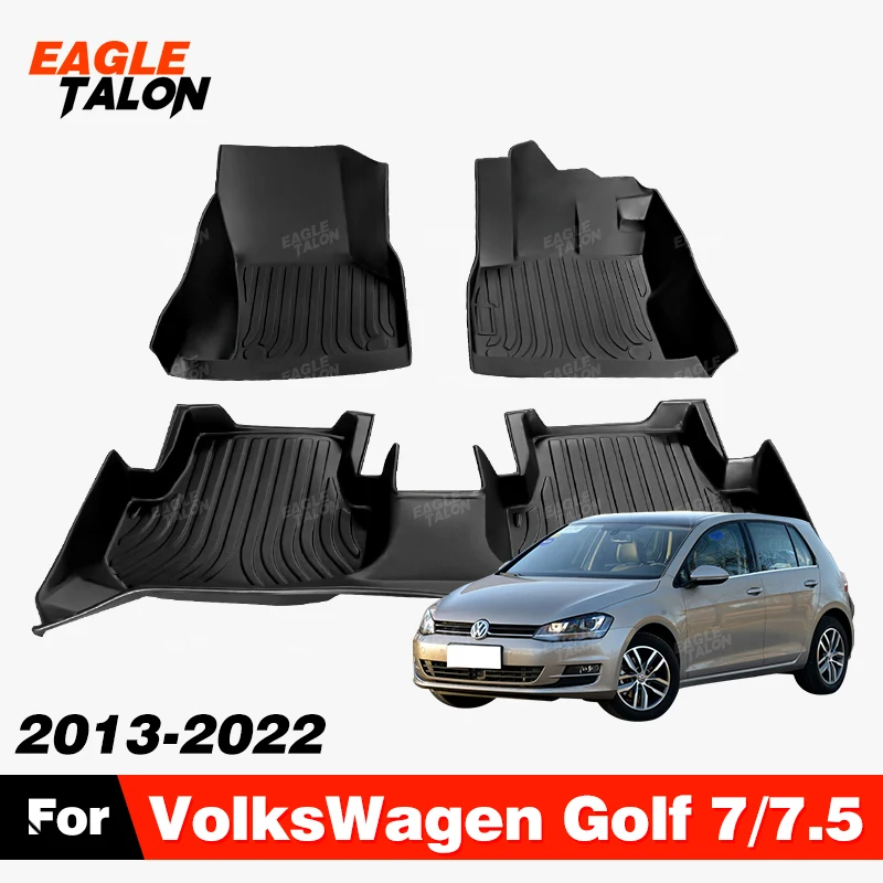 Custom TPE Car Floor Mat For VolksWagen VW Golf 7/7.5 2013-2022 21 20 19 Carpet Cover Interior Protector Accessories parts