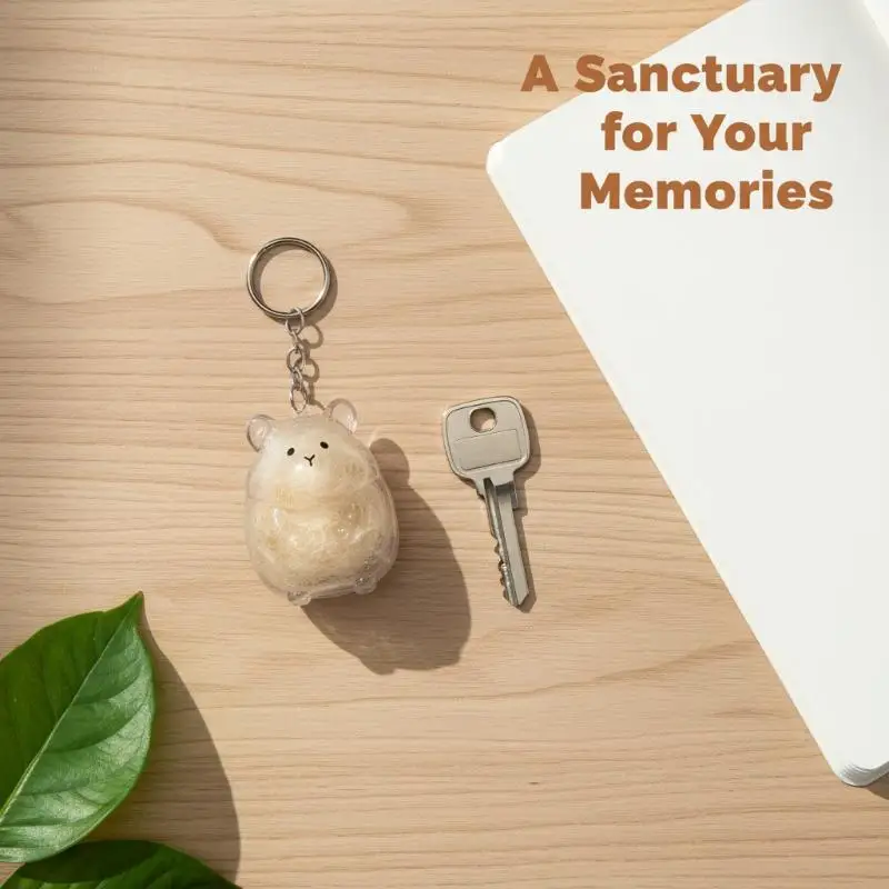 1Pcs Cute Transparent Hamster Shaped Pet Fur Collector With Detachable Grooming Comb For Cage Cleaning