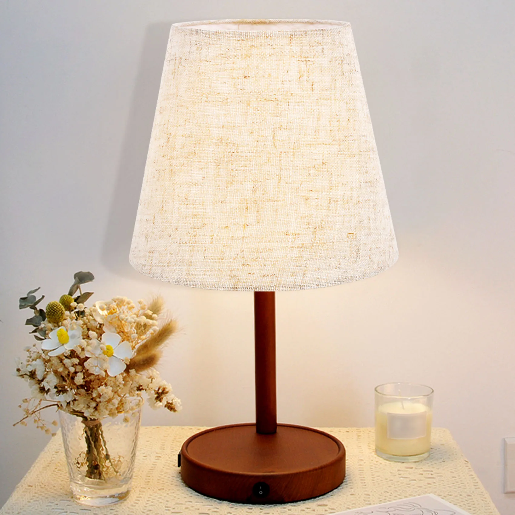 

AY03-Small Lamp Shade Clip On Bulb Set Of 6 For Candelabra Bulbs, Barrel Fabric Lampshade For Table Chandelier Wall Lamp