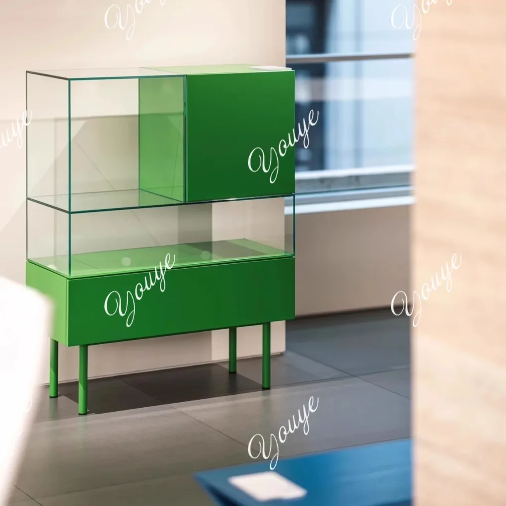 

Italian-style entrance cabinet, living room glass dining side drawer side cabinet, storage modern chest cabinet