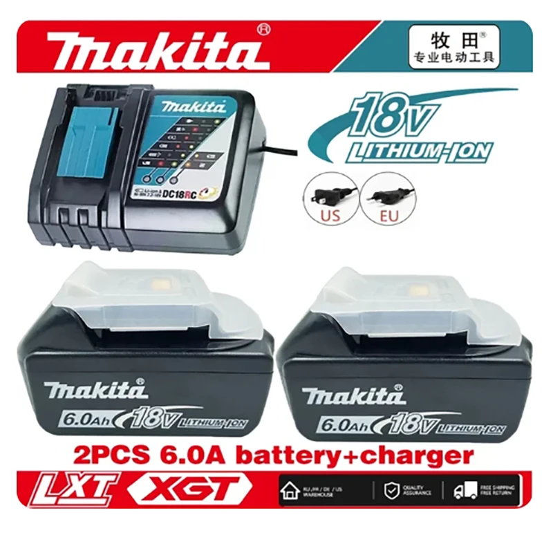 BL1850 for makita 18v 6ah original battery bl1830 bl1860 bl1850B tool batteries compatible for Makita 18 Volt wireless grinder