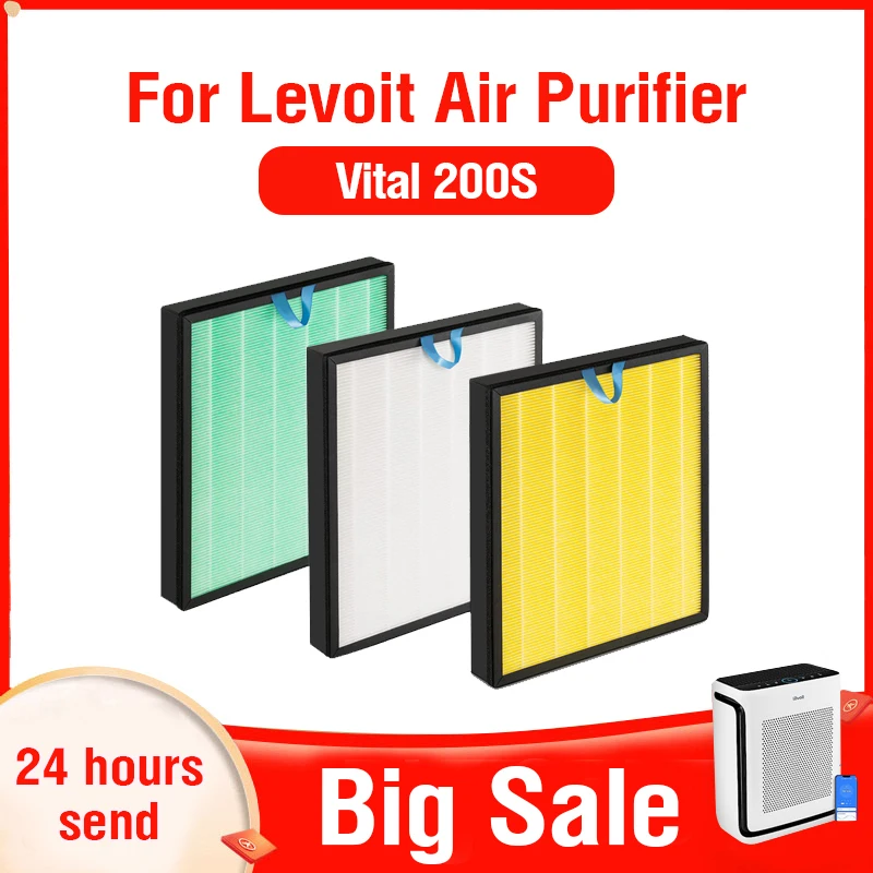 For Levoit Activated Carbon Filter Vital 200S for Levoit Air Purifier Hepa Filter Vital 200S  for Levoit Vital 200S Filter