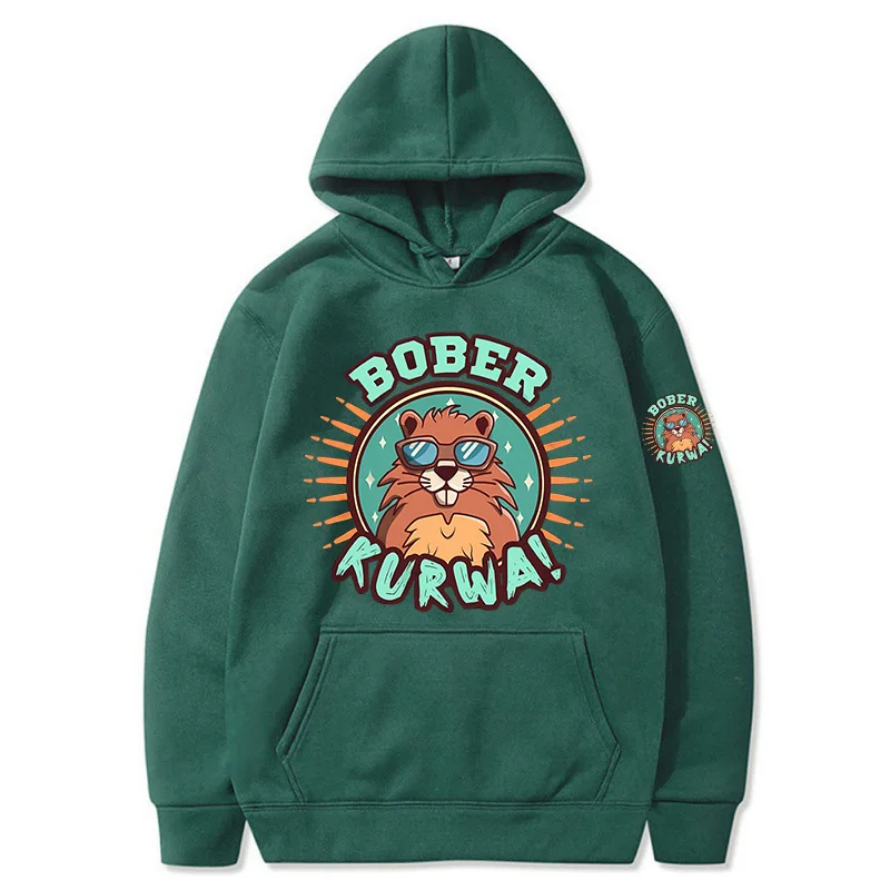 Men Women Fashion Streetwear Bobr Kurwa Harajuku Y2k Hoodies Funny Cartoon Casual Hooded Kurwa Bober Grunge Sweatshirts Clothes