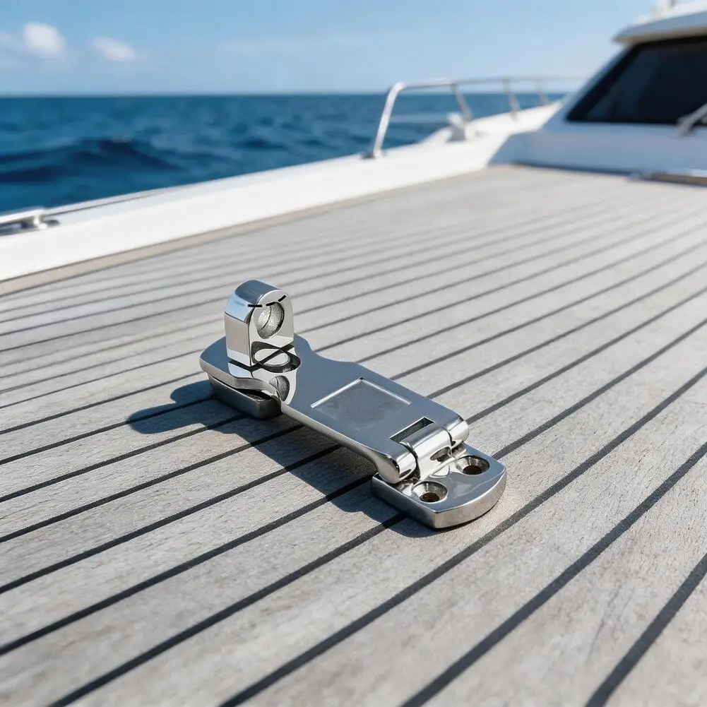 For Boat Cabin Doors 316 Stainless Hasp Turning Padlock Design For Security As Shown Turning Padlock Design Rust Resistant