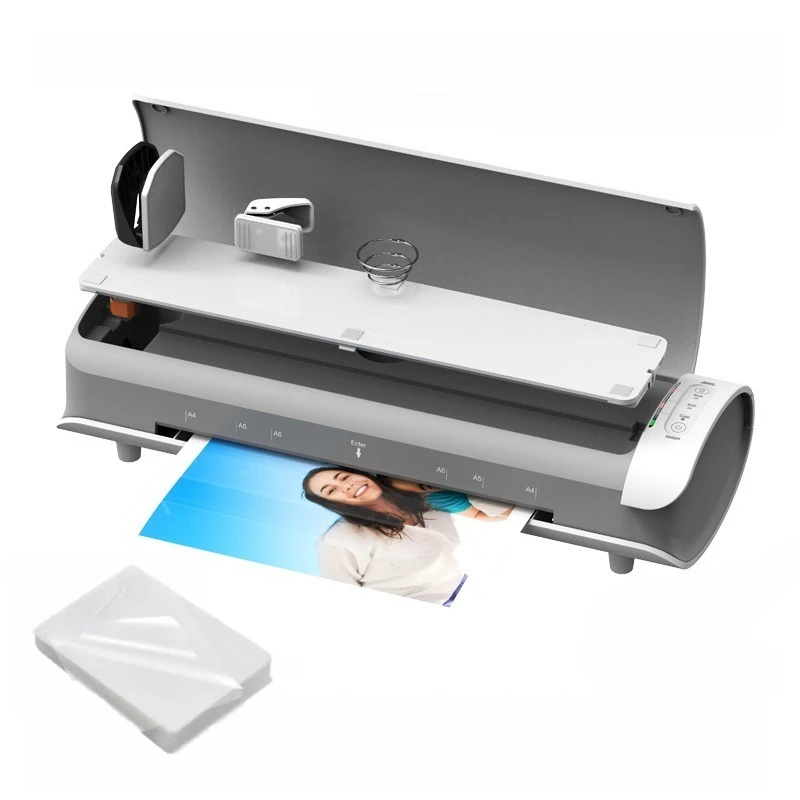 

SL988 Multifunctional A4 Laminator, Cold and Hot Double Plastic, Suitable for A4/A5/A6 Photo Document Laminator