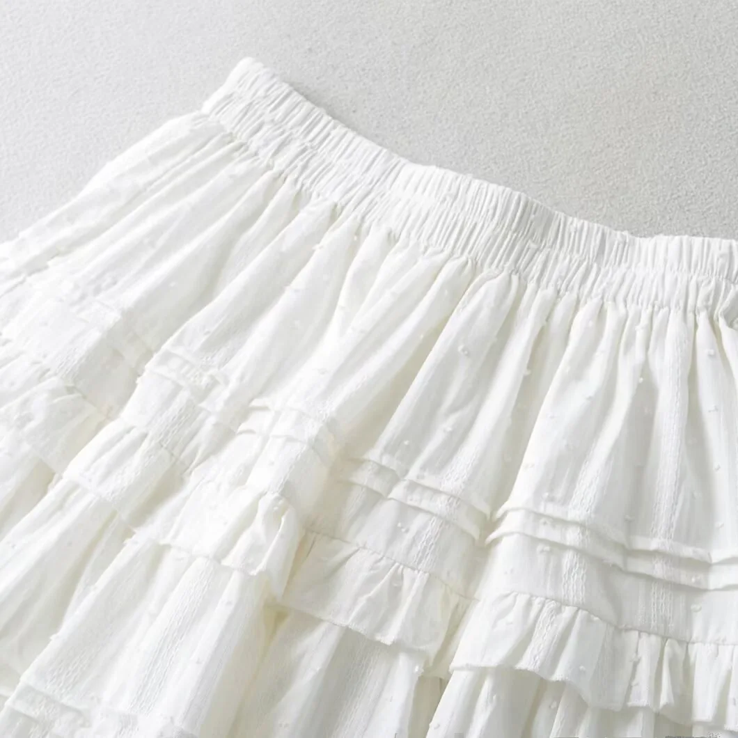

Sweet And Spicy Girl Ballet Sle Layered Cake Skirt Women's Summer New Elastic Waist High Waist Anti-Light Fluffy Skirt