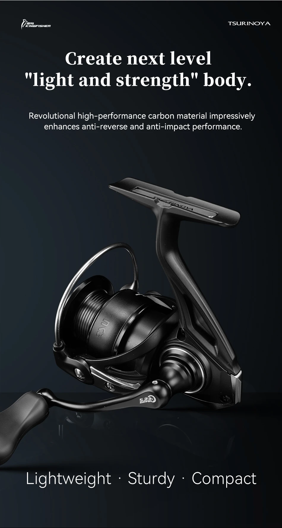 TSURINOYA Spinnrolle Kingfisher 800S 1000 1500 1500S Flache Spule Ultraleichte Carbonrolle für leichtes Angeln und Ajing – Detail 9
