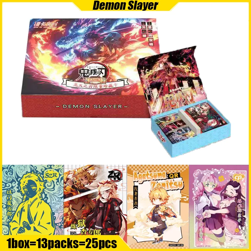 MANKA Vol.2 Demon Slayer Cards Tanjirou Anime Collection Cards Mistery Box Board Games Toys Birthday Gifts for Boys and Girls