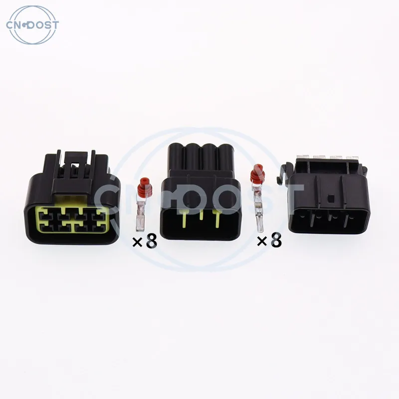 1 Set 8 Hole FW-C-8F-B FW-C-8M-W AC Assembly Waterproof Wiring Harness Plug Connector With Pins And Seals