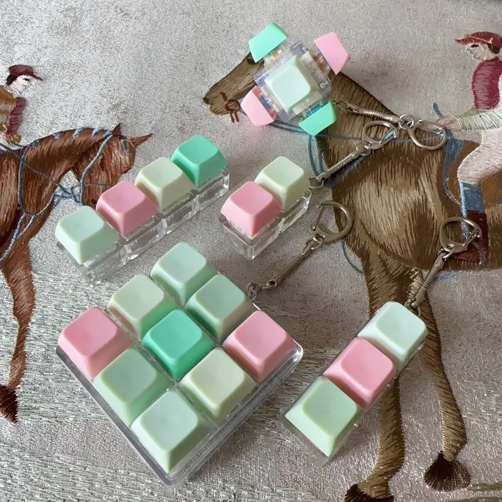 New 2/3/6/9 Keys Finger Keyboard Keycap Key Button Decompression Toy Stress Relief Pass The Time Pinch Toy Adult
