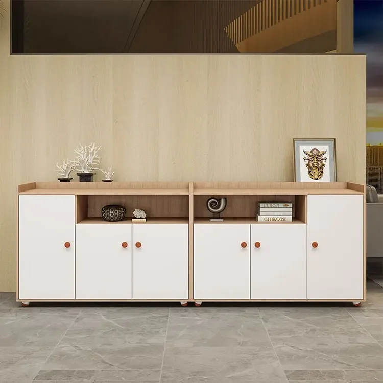 

AS Mobilier de Bureau Деревянный шкаф с открытой полкой и стеклянной дверью со светодиодной подсветкой Картотека Офисная мебель